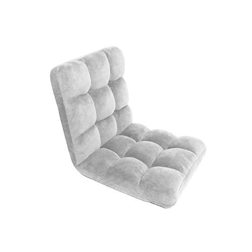 Chic Home Daphene Adjustable Recliner Rocker Memory Foam Armless Floor Gaming Ergonomic Chair, Grey 43.3D x 21.65W x 5.12H in