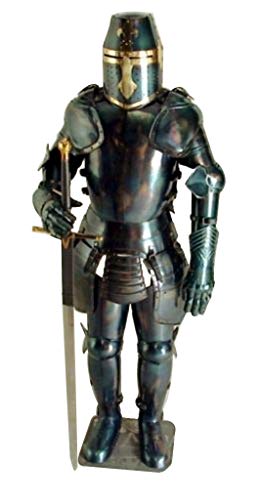 THORINSTRUMENTS (with device) Medieval Blue Knight Wearable Suit of Armor Rustic Vintage Home Decor Gifts