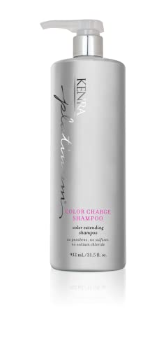 Kenra Platinum Color Charge Shampoo | Color Extending | Recharges Hair Color Up To 50 Washes | Locks Color Pigments | Maximum Color Retention | All Hair Types & Colors | 31.5 fl. Oz