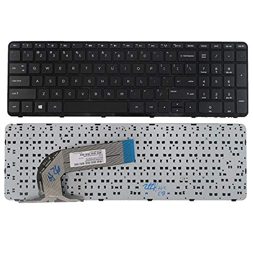 SUNMALL Keyboard Replacement with Frame Compatible with HP Pavilion 17-E 17-E000 17-e100 Serries Laptop Black US Layout