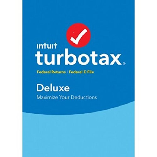 Turbotax Deluxe 2016 Federal Only, No State, Old Version, Fed Efile PC/MAC Disc