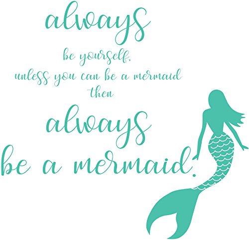 WallPops DWPQ2384 Always be a Mermaid Wall Quote, Green