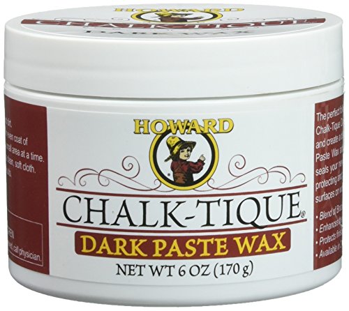 Howard Products Chalk-Tique Dark Paste Wax – Dark Wax Polish – Distress and Enhance your Home Décor Chalk Paint Project – 6 oz