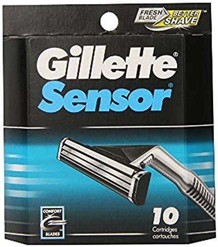 WallEc(TM Gillette Sensor Refill Razor Blades 50 Cartridge Cartridges 5 Pack of 10