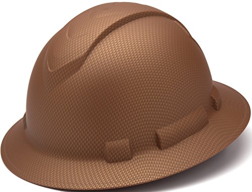 Pyramex Safety PYRAMEX – HP54118 – Copper – Full Brim Ridgeline Full Brim Graphite Pattern Hard Hat, Copper Graphite Pattern