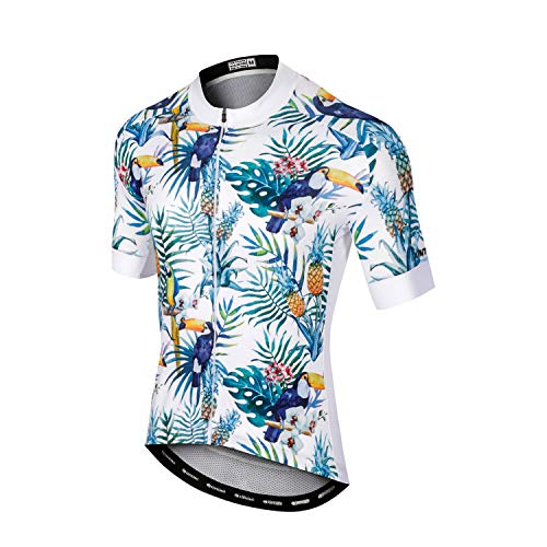 Mens Cycling Jersey Quick-Dry Short Sleeve Bicycle Cycle Shirts Road Mountain Bike Clothing X311(B Shirt,L)
