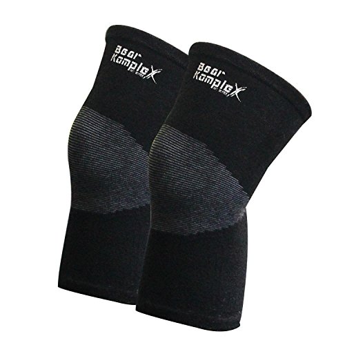 Bear KompleX Compression LITE Neoprene Knee Sleeves, Support for Workouts & Running. Sold in Pairs- Training, Weightlifting, Wrestling, Squats & Gym Use 4mm Thick, Options for Both Men & Women