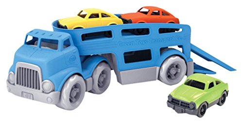 Green Toys Car Carrier, Blue – Pretend Play, Motor Skills, Kids Toy Vehicle. No BPA, phthalates, PVC. Dishwasher Safe, Recycled Plastic, Made in USA.