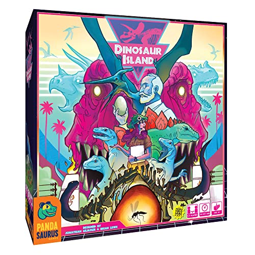 Pandasaurus Games Dinosaur Island Board Game | Strategy Game | Fun Dinosaur Themed Worker Placement Game for Adults and Kids | Ages 8+ | 1-4 Players | Average Playtime 60-120 Minutes | Made