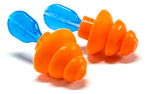 Pyramex Safety RP4000 Rubber Resuable Push-in Uncorded Earplugs with Stem NRR 25Db (50 Pack), Orange
