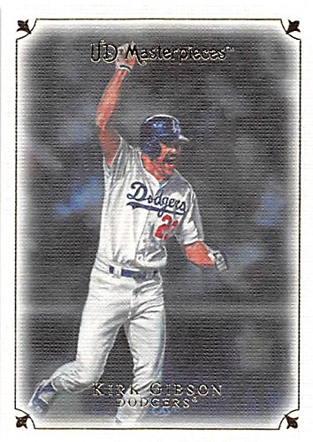 Kirk Gibson baseball card (Los Angeles Dodgers 1988 World Series Home Run) 2008 Upper Deck Masterpieces #6