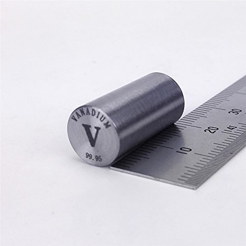 Pure Vanadium Metal Rod 99.9% 9grams 10diameterx20mm Length Element V Sample