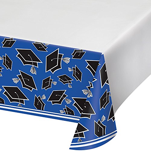 Creative Converting Plastic Tablecover, 54″ x 102″, Cobalt Blue