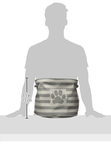 Bone Dry Pet Storage Collection Striped Paw Patch Bin, Small Rectangle, Brown | The Storepaperoomates Retail Market - Fast Affordable Shopping