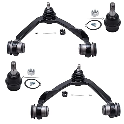 Detroit Axle – 4WD Front Upper Control Arms + Lower Ball Joints Replacement for Ford F-150 F-250 Expedition Lincoln Navigator – 4pc Set