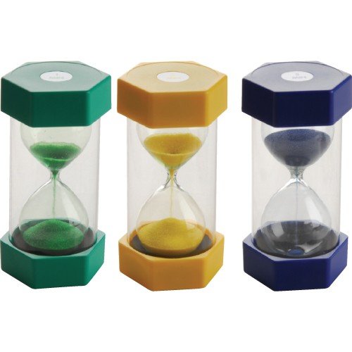 Constructive Playthings Sand Timers, Multicolor (Set of 3)