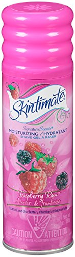 Skintimate Signature Scents Moisturizing Shave Gel for Women, Raspberry Rain with Vitamin E and Olive Butter, 7 Ounce