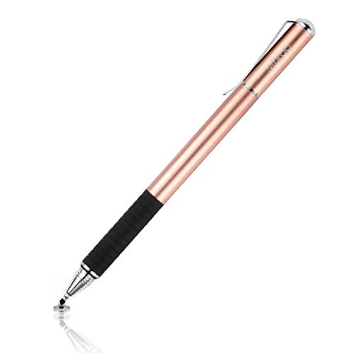 Mixoo Capacitive Stylus Pen, Disc & Fiber Tip 2 in 1 Series, High Sensitivity and Precision, Universal for ipad, iPhone, Tablets and Other Touch Screens, Model: Rose Gold