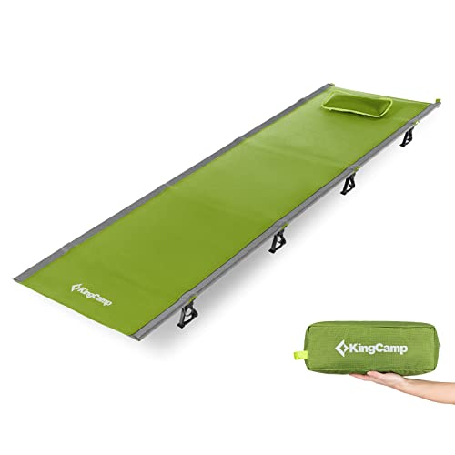 Kingcamp Ultralight Compact Folding Camping Cot Bed, 4.9 Pounds (Green)