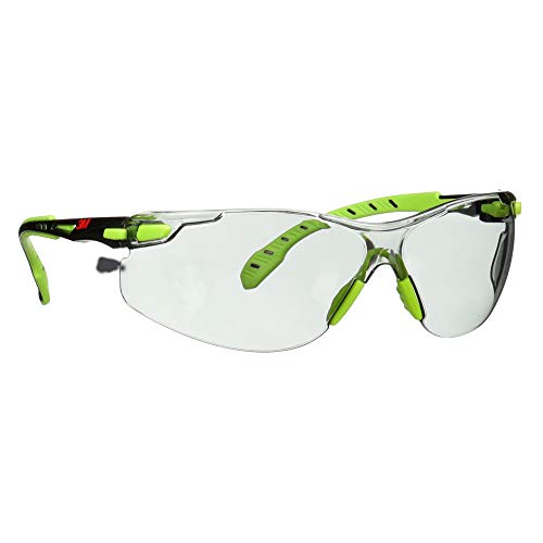 3M Solus Protective Eyewear 1000 Series S1207SGAF Green/Black, Scotchgard Anti-fog lens