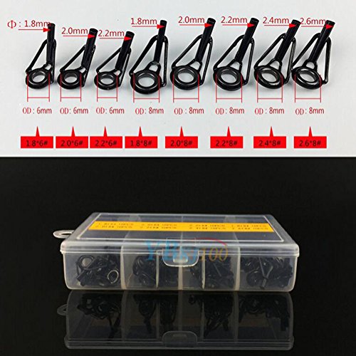 80Pcs 8 Sizes Fishing Rod Parts Pole Guide Tip Tops Stainless Repair Guides DIY Set Kits Rod Tip Repair Kit Rod Tips Repair Kit | The Storepaperoomates Retail Market - Fast Affordable Shopping