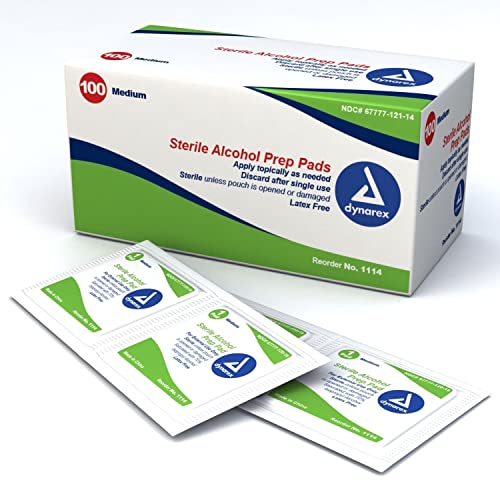 2 Boxes of 100 MEDIUM 1114 Sterile Alcohol Prep Pad box wipes topical antiseptic