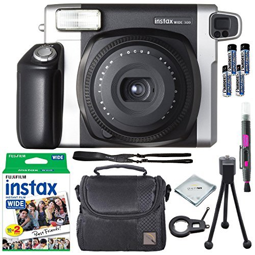 Fujifilm Instax Wide 300 Instant Film Camera + instax Wide Instant Film, 20 Sheets + Extra Accessories