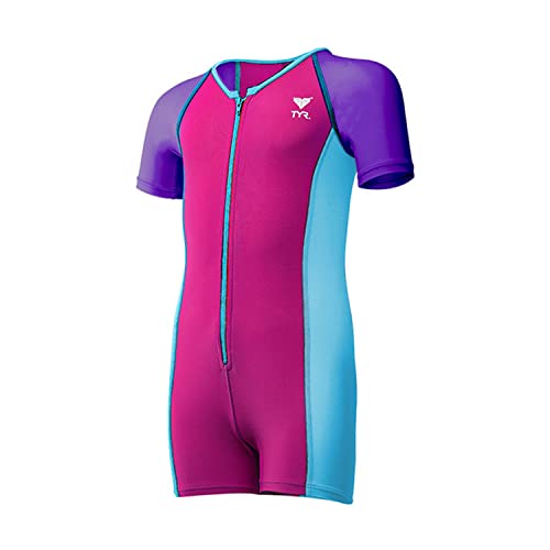 TYR KGTSN2Y1822T Girls Solid Thermal Suit Pur/Pk/Bl 2T