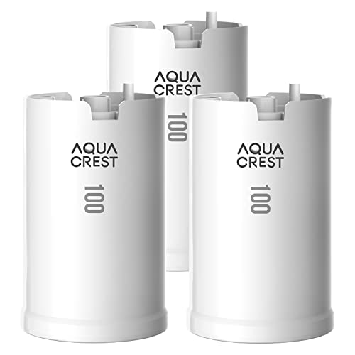 AQUACREST Replacement WFFMC103X Faucet Water Filter, Replacement for DuPont® FMC103X, WFFMC100X Faucet Mount Water Filtration Cartridge, 100-Gallon (Pack of 3)
