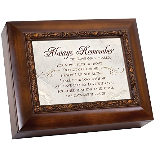 Cottage Garden Always Remember The Love Once Shared Woodgrain Embossed Ashes Bereavement Urn Box