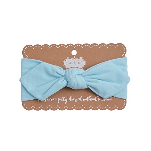 Mud Pie Knotted Bow Headband Hair Accessory, Blue