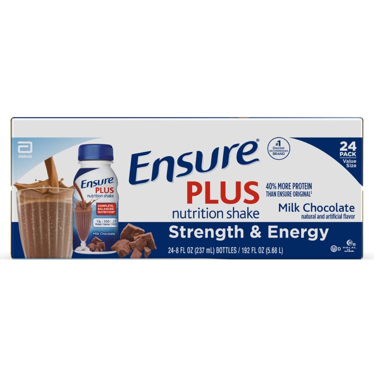 Ensure Plus Creamy Milk Chocolate Shake – 24 x 8 Ounce Bottles | The Storepaperoomates Retail Market - Fast Affordable Shopping
