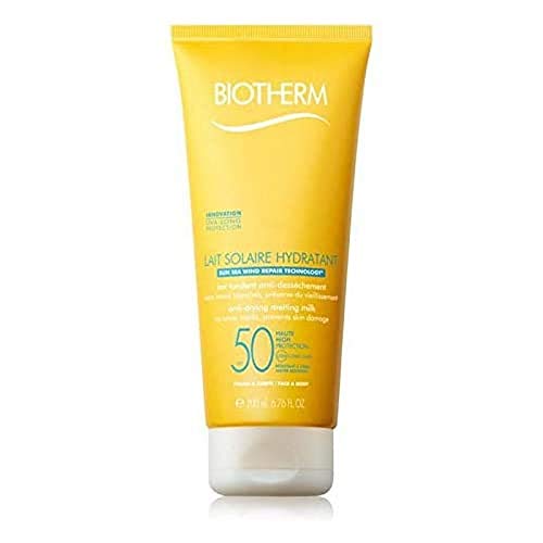 Biotherm Lait Solaire Hydratant Anti-Drying Melting Milk, SPF 50, Face and Body, 6.76 Ounce