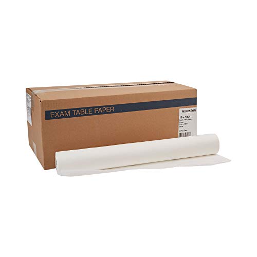 McKesson Exam Table Paper, Premium Crepe, White, 21 in x 125 ft, 12 Count