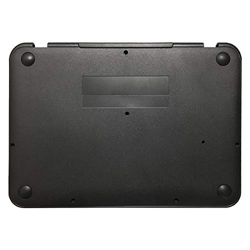 Rinbers Black Lower Bottom Case Cover Laptop Base Enclosure with Rubber Feet and Holder for Lenovo Chromebook 11 N22 Replacement Repair Part