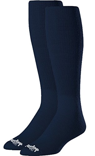 Rawlings womens Athletic Rawlings SOCL NVY Rawlings Baseball Socks 2 Pair Large Navy Blue , Navy Blue, Large US
