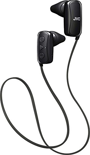 JVC Premium Splashproof Bluetooth Wireless Extra Bass Sports in-Ear Noise-Canceling Headphones (Black)