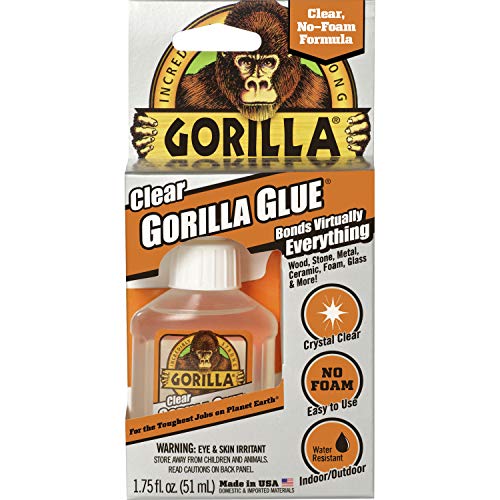 Gorilla Clear Glue, 1.75 ounce Bottle, Clear (Pack of 1)