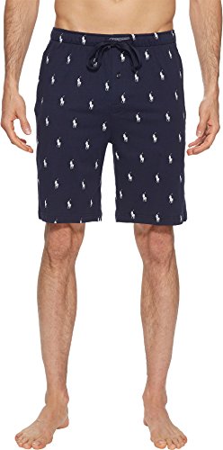 Polo Ralph Lauren Underwear Men’s Jersey Knit Sleep Shorts, Cruise Navy, Blue, Graphic, S
