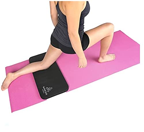 Kinesis Yoga Knee Pad Cushion – Extra Thick 1 inch (25mm) for Pain Free Yoga – Includes Breathable Mesh Bag for Easy Travel and Storage (Does Not Include Yoga Mat)