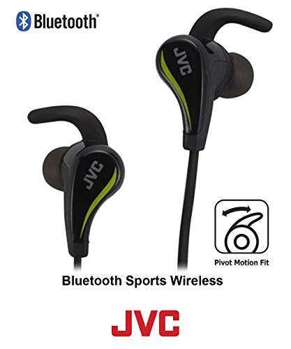JVC Black and Yellow Wireless Water Resistant Pivot Motion Sport Headphone with Locking Ear Fit HA-ET50BTB | The Storepaperoomates Retail Market - Fast Affordable Shopping