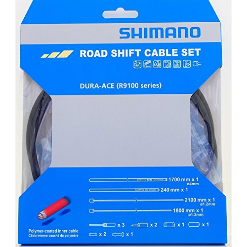 SHIMANO Dura-Ace R9100 OT-SP41 Polymer-Coated Derailleur Cable Set Black, One Size
