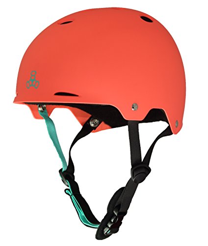 Triple Eight Gotham Water Helmet for Wakeboard and Waterskiing, Neon Tangerine Matte, Medium