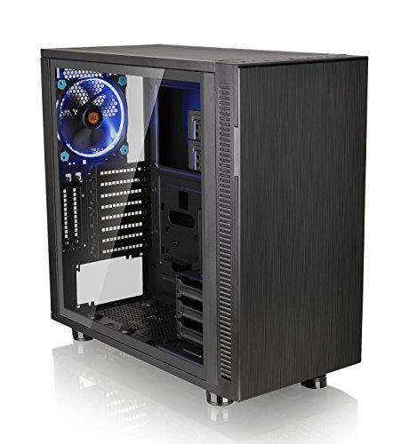 Thermaltake Suppressor F31 Tempered Glass Edition SPCC ATX Mid Tower Tt LCS Certified Ultra Quiet Gaming Silent Computer Chassis CA-1E3-00M1WN-03, Black