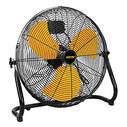 MASTER 20 Inch Industrial High Velocity Floor Fan – Direct Drive, All-Metal Construction with Steel-Coated Safety Grill, 3 Speed Settings (MAC-20F)