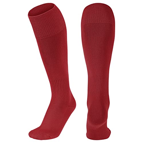 CHAMPRO Standard Compression Style Pro Athletic Socks for Baseball, Softball, Football, and More, Scarlet, Medium
