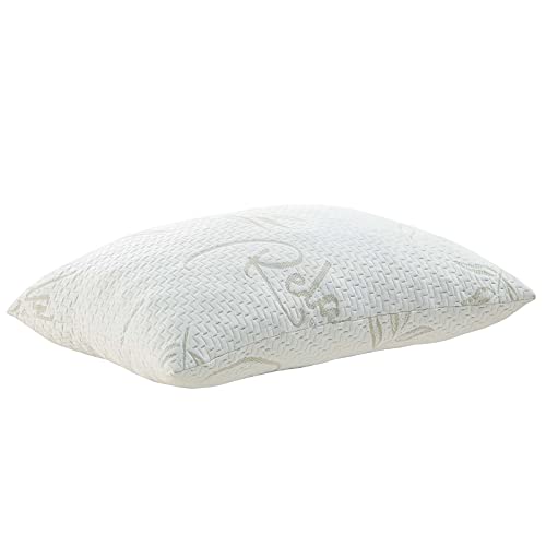 Modway Relax Shredded Memory Foam Pillow – Standard/Queen Size Extra Firm Pillow White