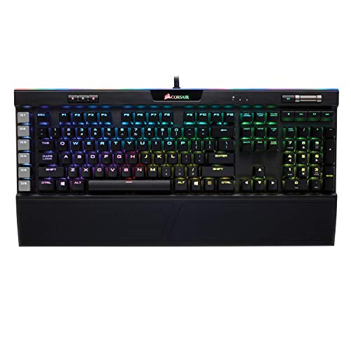 Corsair K95 RGB Platinum Mechanical Gaming Keyboard –  6x Programmable Macro Keys – USB Passthrough & Media Controls – Tactile & Quiet – Cherry MX Brown – RGB LED Backlit