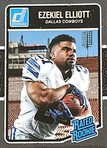 Ezekiel Elliott 2016 Donruss Football Mint Rated Rookie Card #368 Picturing This Dallas Cowboys Star in His White Jersey