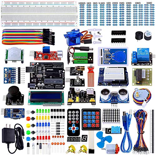 Smraza Ultimate Starter Kit for Arduino R3 Project with Tutorial, 200pcs Components Compatible with Arduino (67 Items) with 9V 1A Power Supply